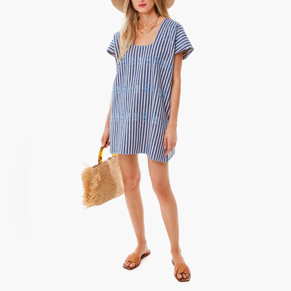 Tuckernuck Blue and White Striped Kaftan - Picture 6 of 12